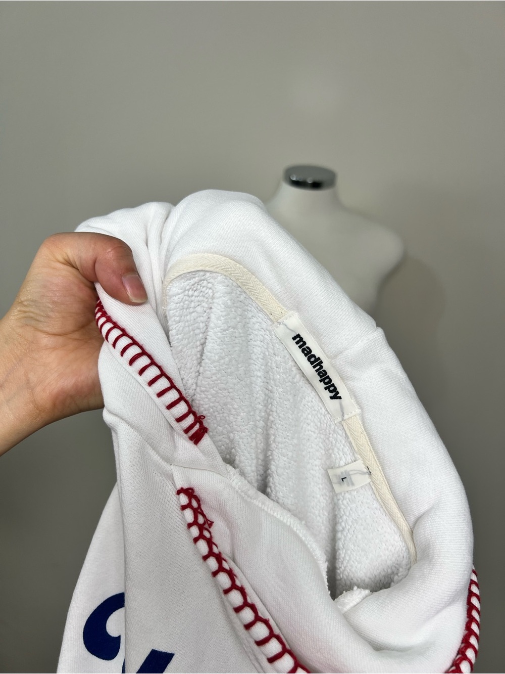 Madhappy x LA Dodgers 2024 World Series Champions Hoodie White Large Rare - Picture 7 of 7